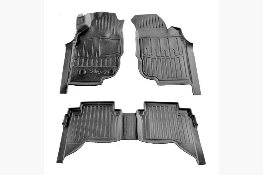 Toyota Hilux 2006–2015 Stingray 3D gummimåtter (Crew Cab, 5 stk.) Foto 1