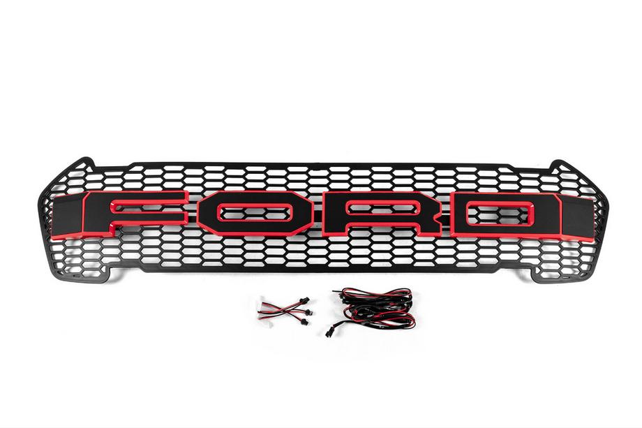 Ford Ranger 2011–2022 Frontgrill (2015-2018, rød, LED) Image