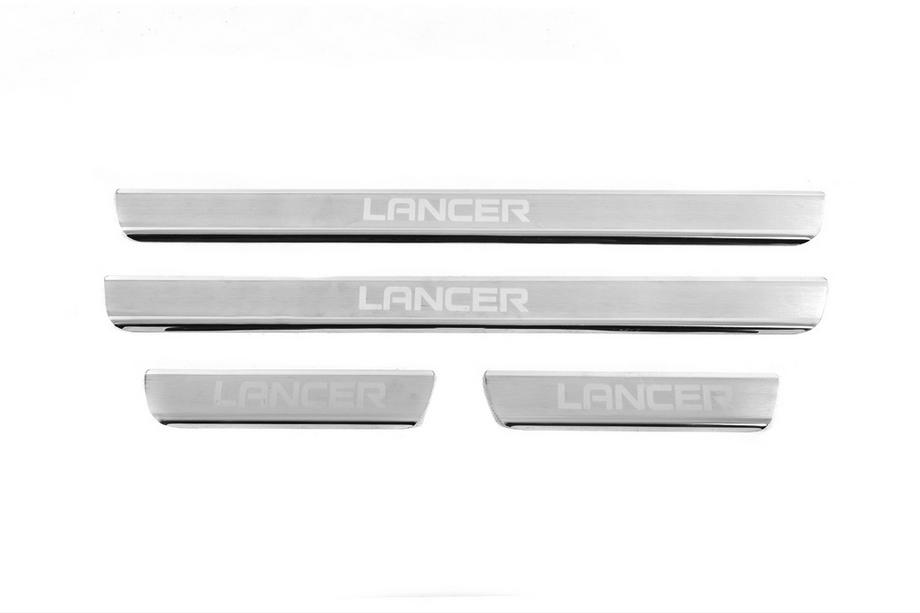 Mitsubishi Lancer 9 2004–2008 Carmos V3 dørtrinslister (4 stk., rustfrit stål) Image
