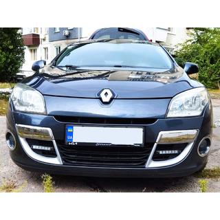 Krom kofangerhjørnebeskyttere foran 2008-2011 (rustfri stål) Renault Megane III 2009–2016 foto 1