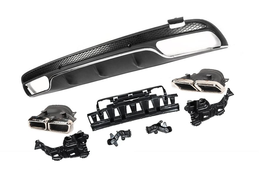 Mercedes C-klasse W205 2014–2021 Bagdiffuser med udstødningsenderør (C63-design 2014-2018) Foto 3