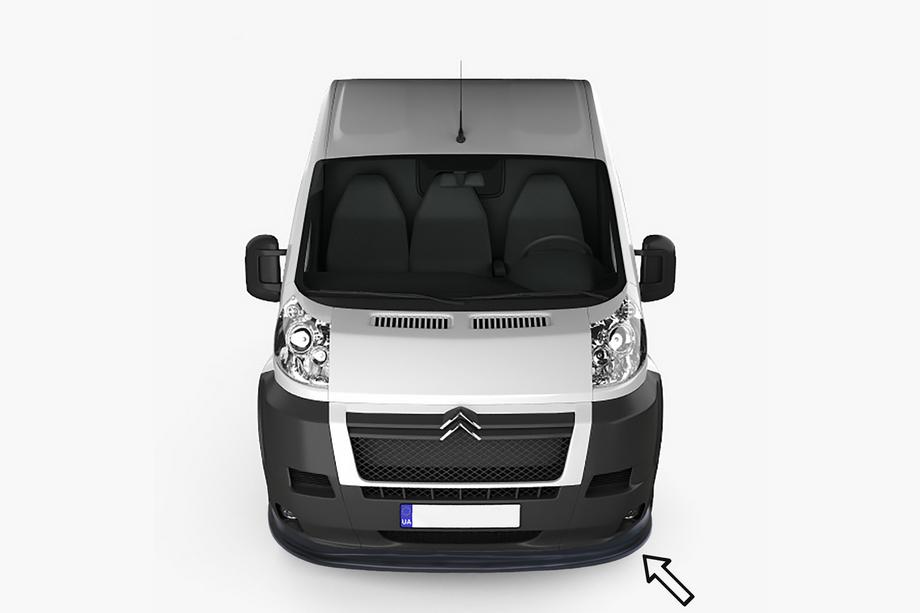 Citroen Jumper 2007–2025 Front læbespoiler ESA (2006-2013, sort) Image