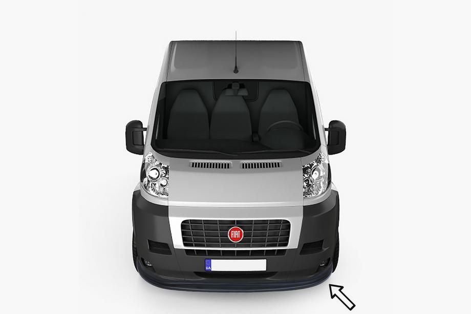 Fiat Ducato 2006–2025 Front læbespoiler ESA (2006-2013, sort) Image