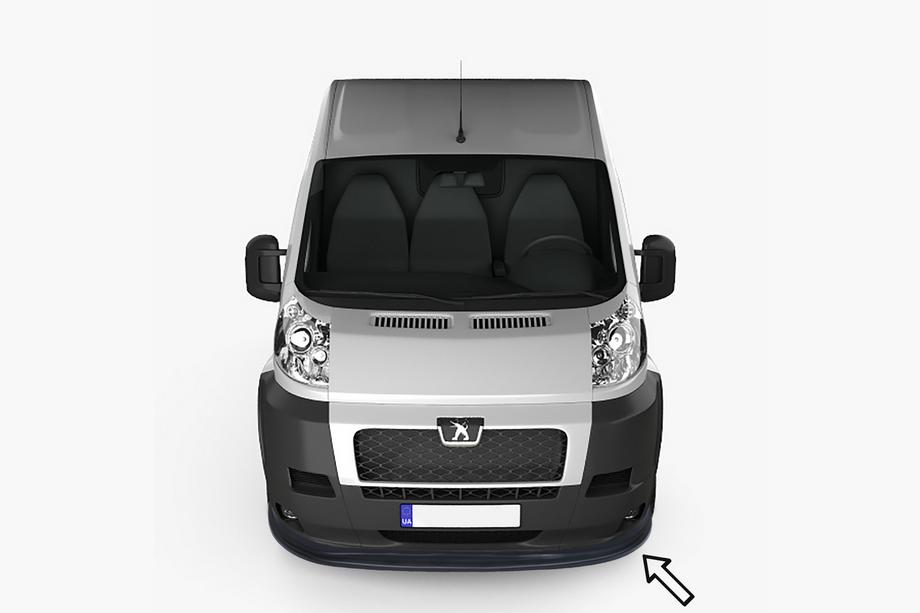 Peugeot Boxer 2006–2025 Front læbespoiler ESA (2006-2013, sort) Image