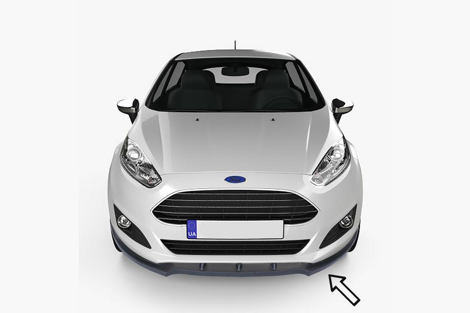Ford Fiesta 2017– ESA front lipspoiler (sort) Image