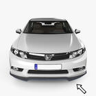 Honda Civic Sedan X 2016–2021 ESA front lipspoiler (sort) foto 1