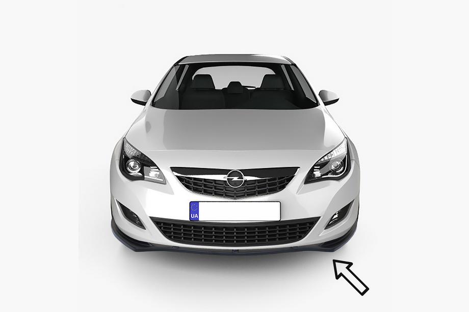 Opel Astra J 2009–2015 ESA front lipspoiler (sort) Image