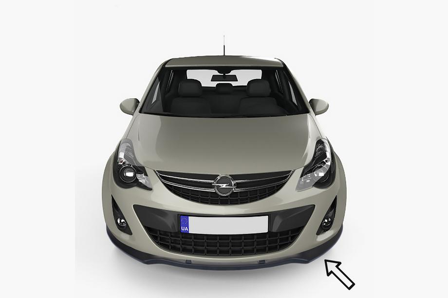 Opel Corsa D 2007–2014 ESA frontlipspoiler (2010-2014, sort) Image