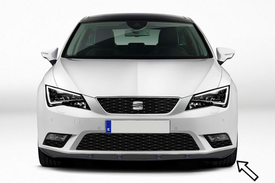 Seat Leon 2013–2020 ESA front lipspoiler (sort) Foto 1