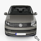 Volkswagen T6 2015–2024 ESA front læbespoiler (Transporter, sort) foto 1