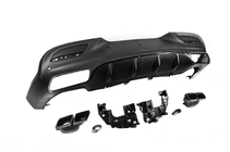 Mercedes GLE Coupé C292 2015–2019 Bagdiffusor med udstødningstipper, sort (GLE63-design) foto 4