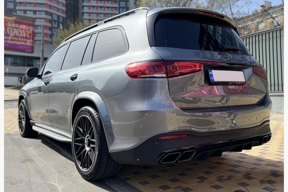Mercedes GLS X167 2019– Bageste diffuser med udstødningstips BlackEdition (GLS63-design) Image