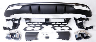 Mercedes GLS X167 2019– Bagerste diffuser med udstødningstipper Silver (til GLS53) foto 1
