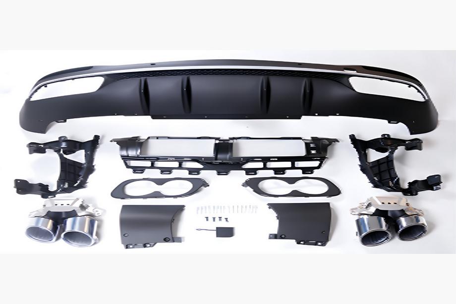 Mercedes GLS X167 2019– Bagerste diffuser med udstødningstipper Silver (til GLS53) Image