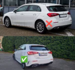 Mercedes A-klasse W177 2018– Bageste diffuser med udstødningsender (Design A45 HB) foto 3