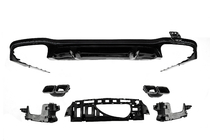 Mercedes E-klasse W213 2016–2023 Bageste diffuser med udstødningstipper E63-Design Black (til AMG/AMG-Line 2016-2020) foto 3