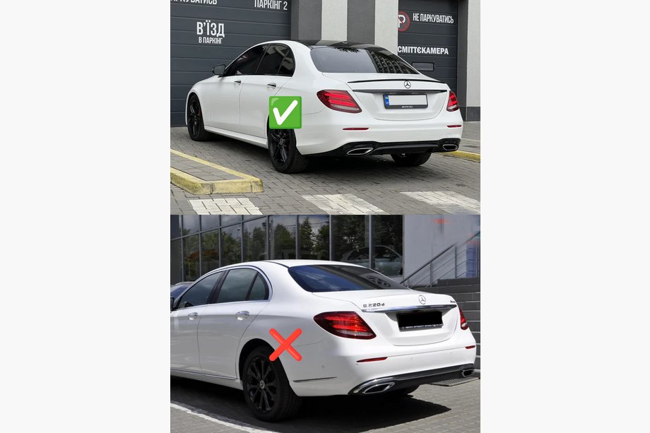 Mercedes E-klasse W213 2016–2023 Bagdiffusor med udstødningsenderør E53-Design (til AMG/AMG-Line) Foto 11