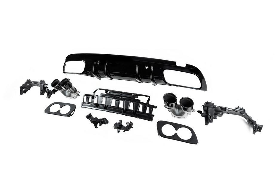 Mercedes C-klasse W205 2014–2021 Bagdiffuser med udstødningsender (Design C43) Foto 4