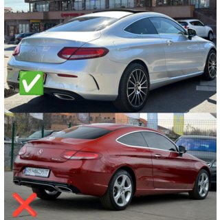 Bageste diffuser med udstødningsenderør (til coupé AMG43 design) foto 2