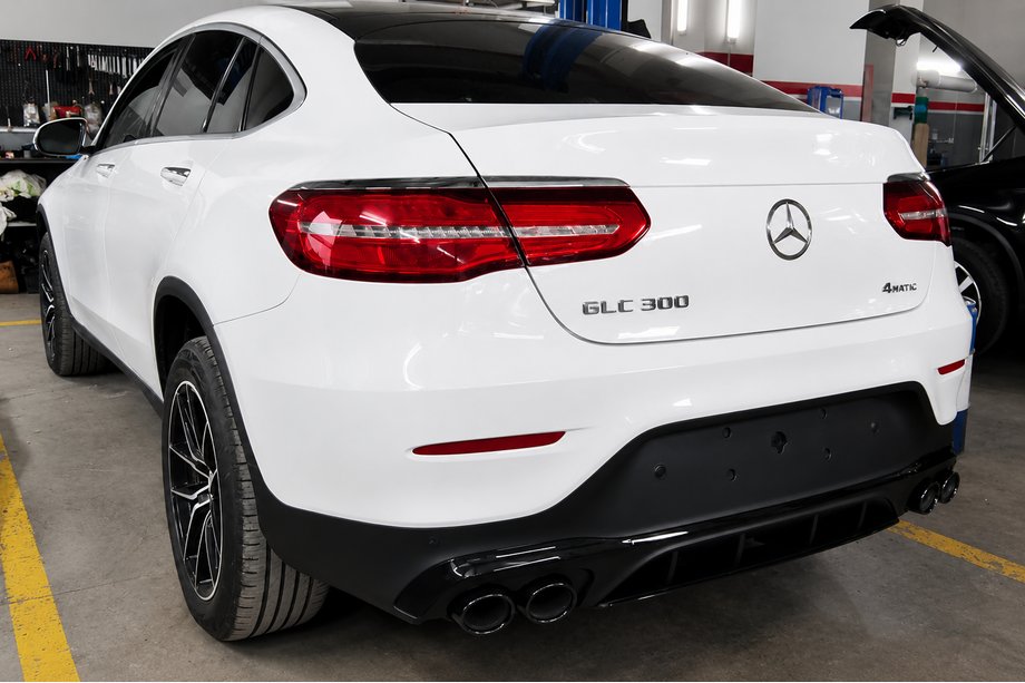Mercedes GLC Coupé C253 2016–2023 Bageste diffuser med udstødningsender (AMG43-design) Foto 2