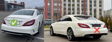 Mercedes CLS C218 2011–2018 Bagdiffuser med udstødningstips Black (2015-2018, CLS63 design) foto 3