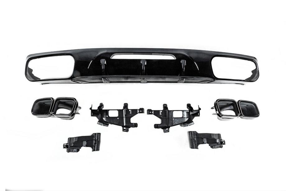 Mercedes CLS C218 2011–2018 Bageste diffuser med udstødningsenderør Black (2015-2018, GT63 Design) Foto 5