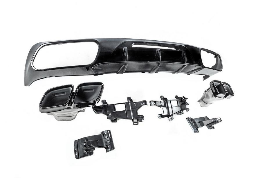 Mercedes CLS C218 2011–2018 Bageste diffuser med udstødningsenderør Black (2015-2018, GT63 Design) Foto 7