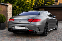 Mercedes S-class C217 Coupé 2014–2020 Bageste diffuser med udstødningsenderør Black (2018-2020) foto 2