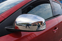 Renault Fluence 2009–2016 Spejlkåber til sidespejle (2 stk., rustfrit stål) Carmos - Tyrkisk stål foto 1
