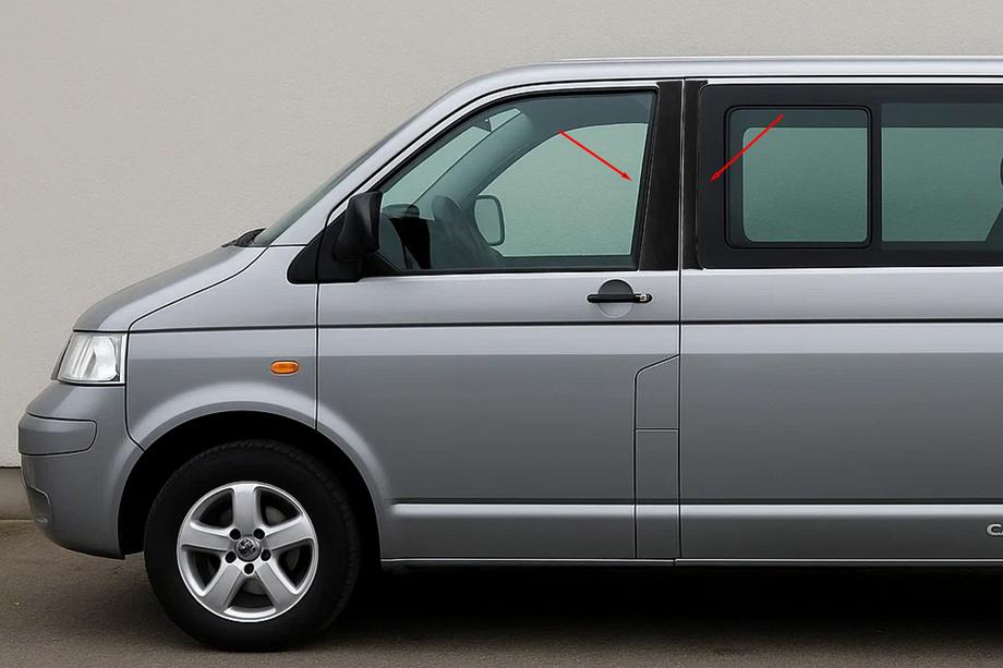Volkswagen T5 Multivan 2003–2010 Krom dørstolpedæksler EuroCap Image