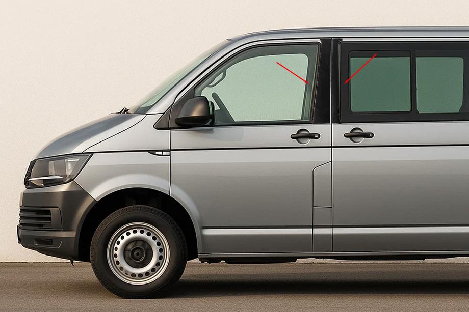Volkswagen T5 2010–2015 Krom dørstolpedæksler EuroCap Image