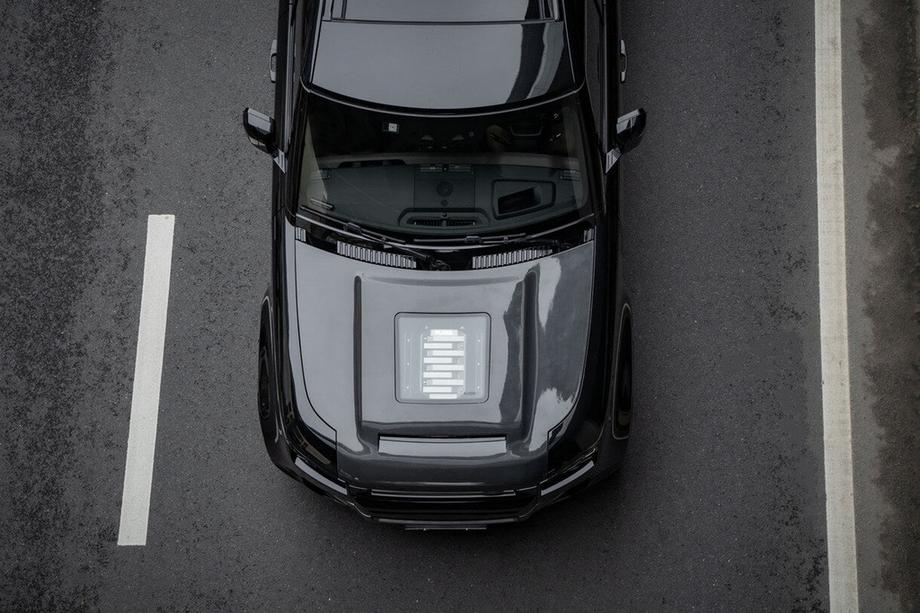 Land Rover Defender 2019– Kulfiber motorhjelm (med glasvindue) Foto 4