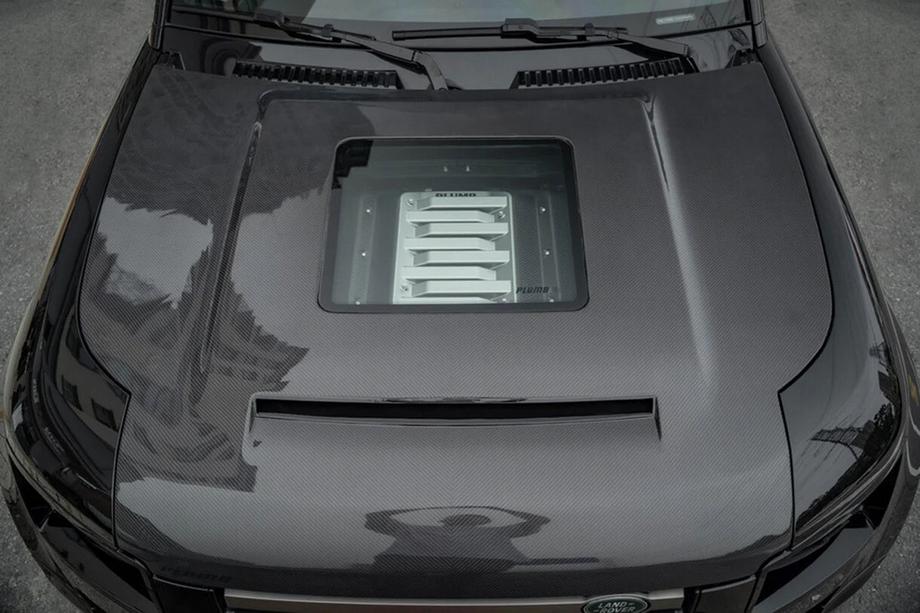 Land Rover Defender 2019– Kulfiber motorhjelm (med glasvindue) Foto 1