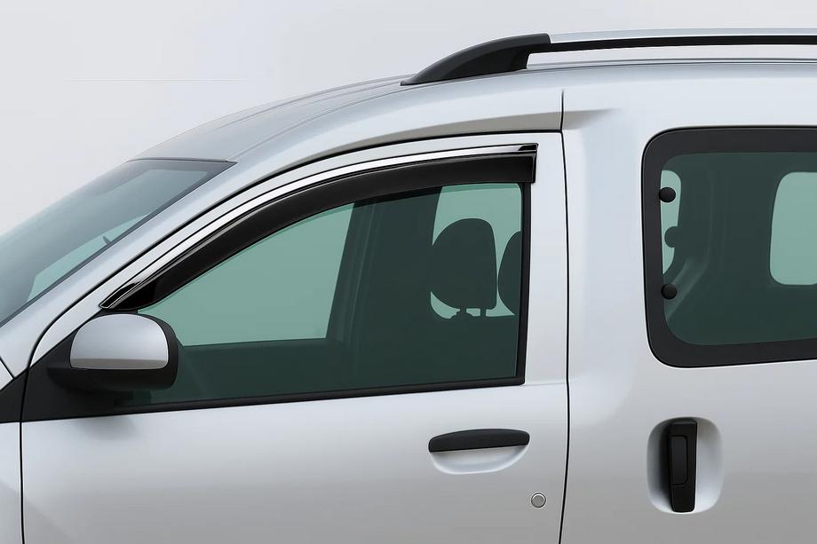 Renault Dokker 2013–2022 Vindafvisere til vinduer med kromliste Niken Luxury (2 stk) Image