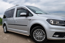 Volkswagen Caddy 2010–2015 Vindafvisere til vinduer med kromliste Niken Luxury (2 stk) foto 4