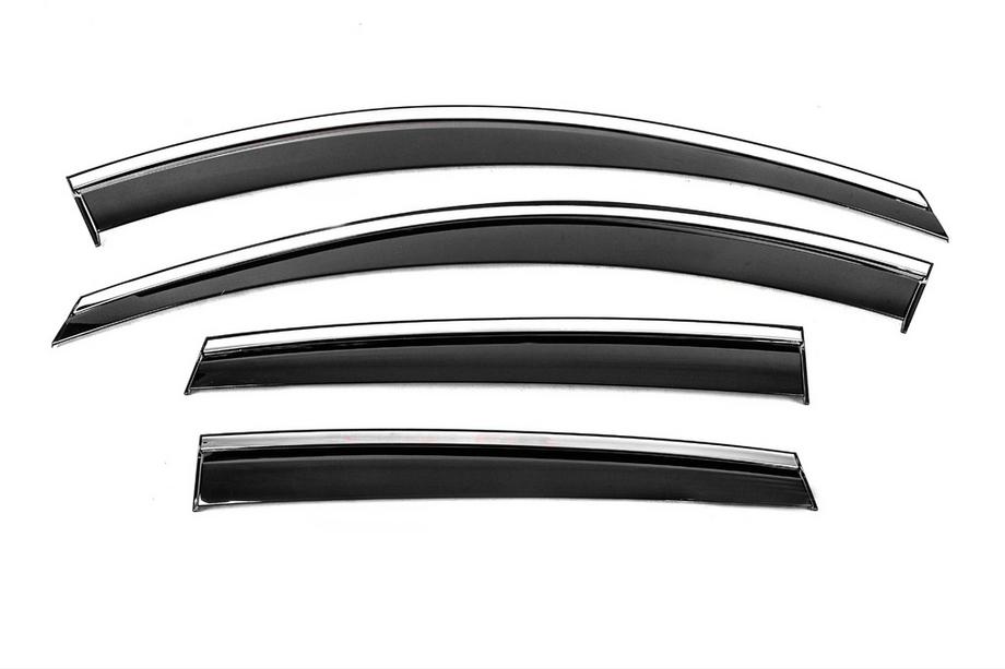 Chevrolet Captiva 2006–2019 Vindafvisere med kromliste Niken Luxury (4 stk) Image