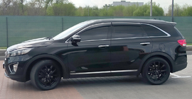 Kia Sorento III UM 2014–2020 Vindafvisere med kromliste Niken Luxury (4 stk) foto 4