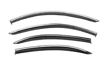 Mercedes S-Klasse W221 2005–2013 Vindafvisere til sideruder med kromliste Niken Luxury (Long, 4 stk.) foto 1