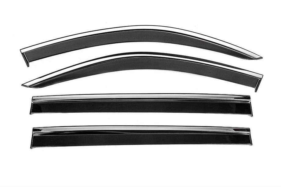 Mercedes GL/GLS class X166 2012–2019 Vindafvisere med kromliste Niken Luxury (4 stk) Image