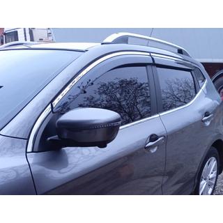 Vindafvisere med kromliste Niken Luxury (4 stk) Nissan Qashqai 2014–2021 foto 1