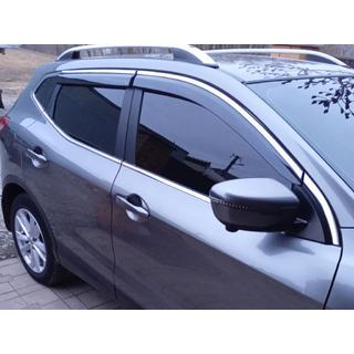 Vindafvisere med kromliste Niken Luxury (4 stk) Nissan Qashqai 2014–2021 foto 3