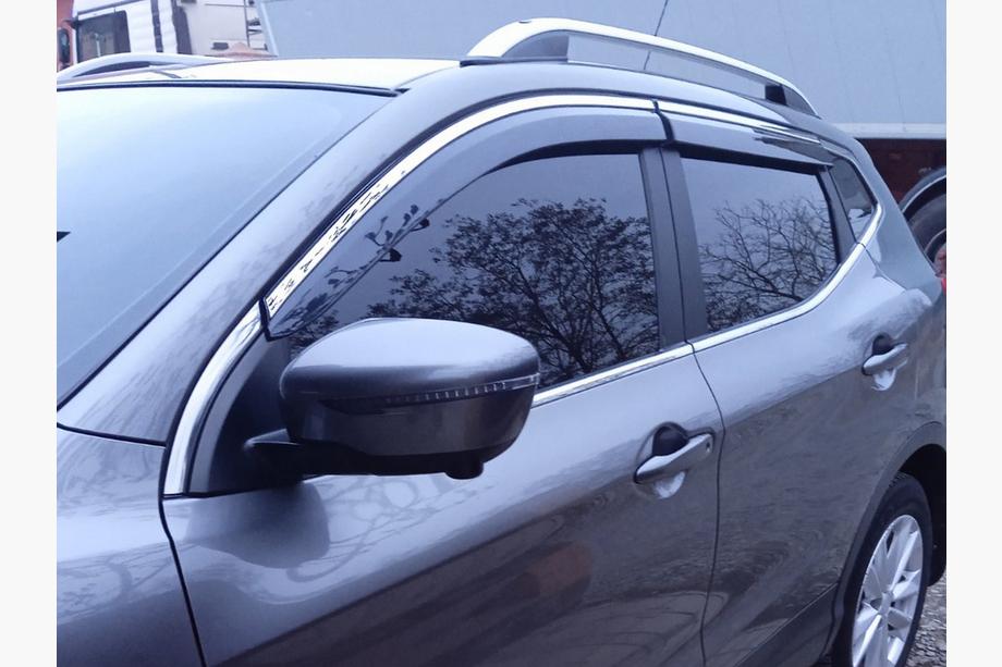 Nissan Qashqai 2014–2021 Vindafvisere med kromliste Niken Luxury (4 stk) Image