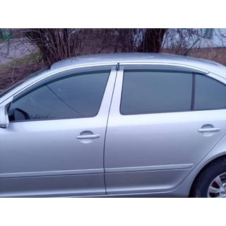 Vindafvisere med kromliste Niken Luxury (LiftBack, 4 stk) Skoda Octavia II A5 2006–2010 foto 2
