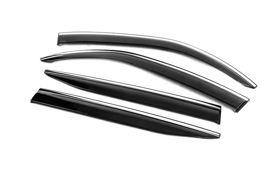 Toyota Land Cruiser 300 2021– Vindafvisere med kromliste Niken Luxury (4 stk) Foto 2