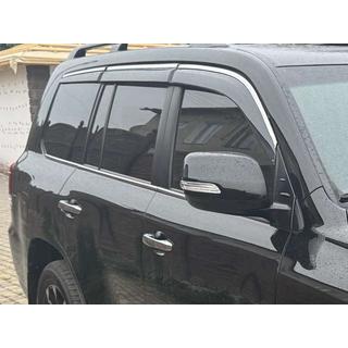 Vindafvisere til sideruder med kromliste Niken Luxury (2008-2015, 6 stk) Lexus LX570/450d 2008–2022 foto 1