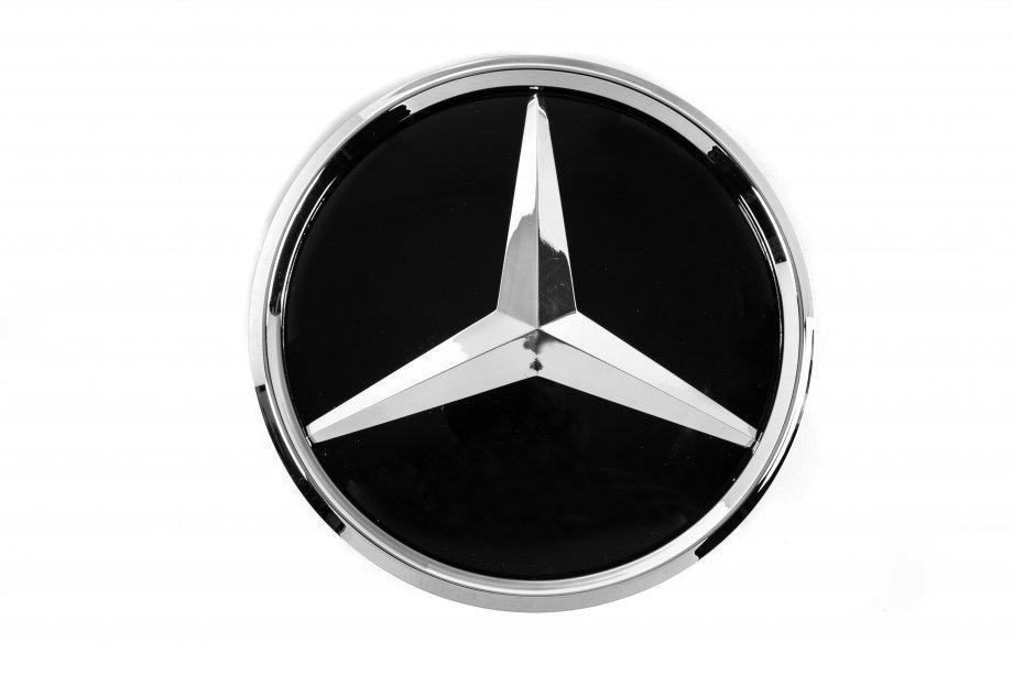 Mercedes C-klasse W205 2014–2021 Udsalg Front emblem under glas, krom kant a2058806406 (udstillingsvare) Image