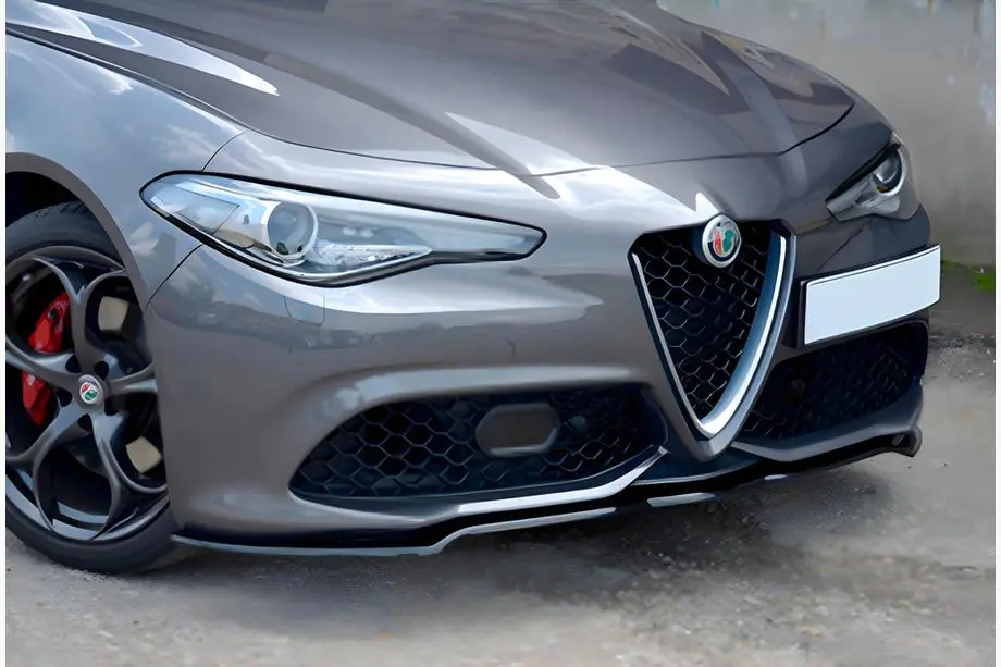 Alfa Romeo Giulia 2016–2022 Front læbespoiler DPT (2016-2019, blank sort) Foto 1