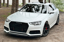 Audi A4 B9 2015–2024 Forreste lipspoiler-læbe DPT V-1 (til S-Line, 2015-2019, sort højglans) foto 1