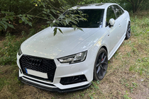 Audi A4 B9 2015–2024 Forreste lipspoiler-læbe DPT V-1 (til S-Line, 2015-2019, sort højglans) foto 7