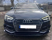 Audi A4 B9 2015–2024 Forreste lipspoiler-læbe DPT V-1 (til S-Line, 2015-2019, sort højglans) foto 4
